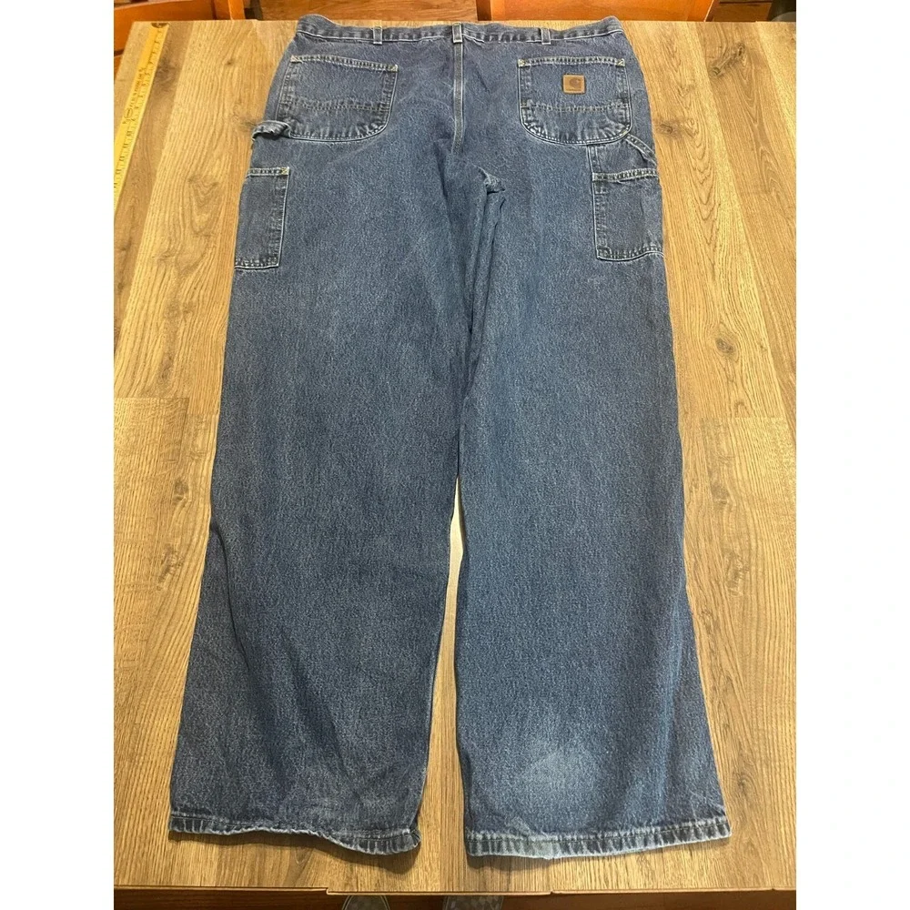 Carhartt Jeans, Men's 42x32, Blue, Denim, Cargo Straight Leg, Loose Original Fit